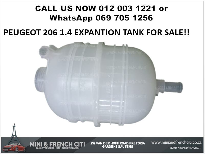 PEUGEOT 206 1.4 EXPANSION TANK FOR SALE – COOLING SYSTEM PART!! - Private Seller PEUGEOT 206 1.4 EXPANSION TANK FOR SALE – COOLING SYSTEM PART!! - Private Seller