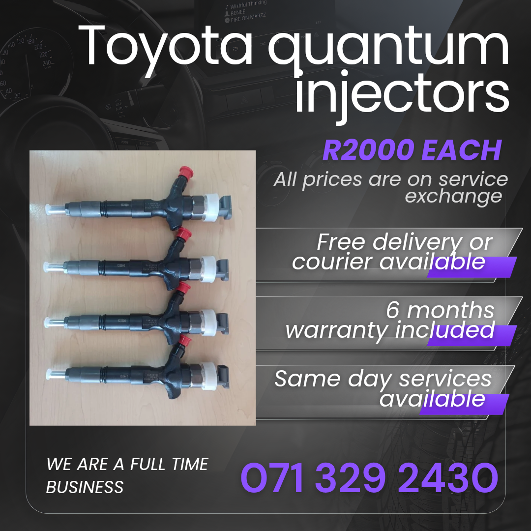 TOYOTA QUANTUM DIESEL INJECTORS FOR SALE WITH WARRANTY - Private Seller TOYOTA QUANTUM DIESEL INJECTORS FOR SALE WITH WARRANTY - Private Seller
