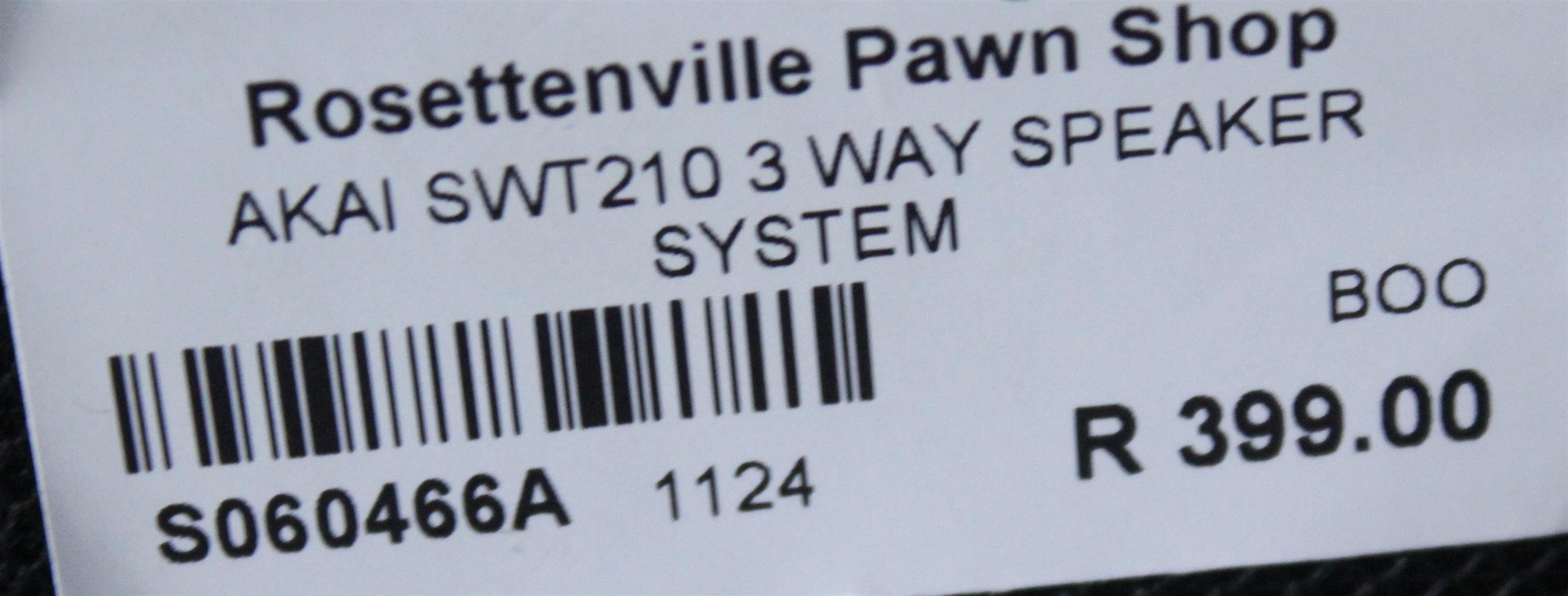AKAI SWT210 3 WAY SPEAKER SYSTEM S060466A