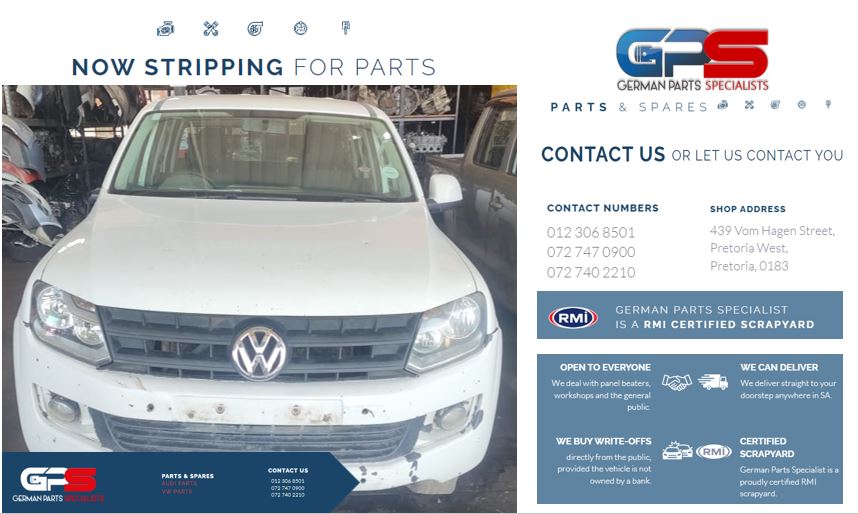 VW Amarok 2.0 BiTDI (CDC) 2012 Double Cab Manual Gearbox used spares and used pa - Private Seller VW Amarok 2.0 BiTDI (CDC) 2012 Double Cab Manual Gearbox used spares and used pa - Private Seller