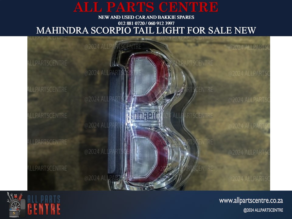 Mahindra Scorpio tail light for sale New - Private Seller Mahindra Scorpio tail light for sale New - Private Seller