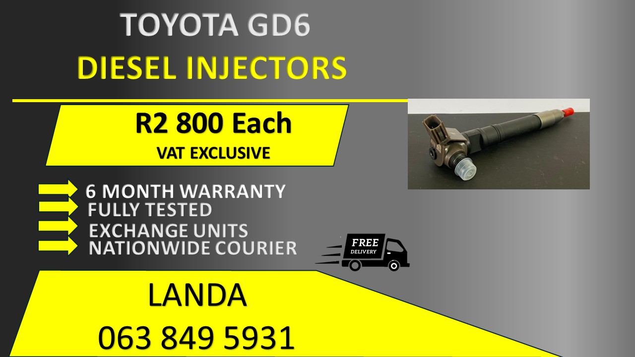 TOYOTA GD6 DIESEL INJECTORS FOR SALE OR RECON WITH WARRANTY - Private Seller TOYOTA GD6 DIESEL INJECTORS FOR SALE OR RECON WITH WARRANTY - Private Seller