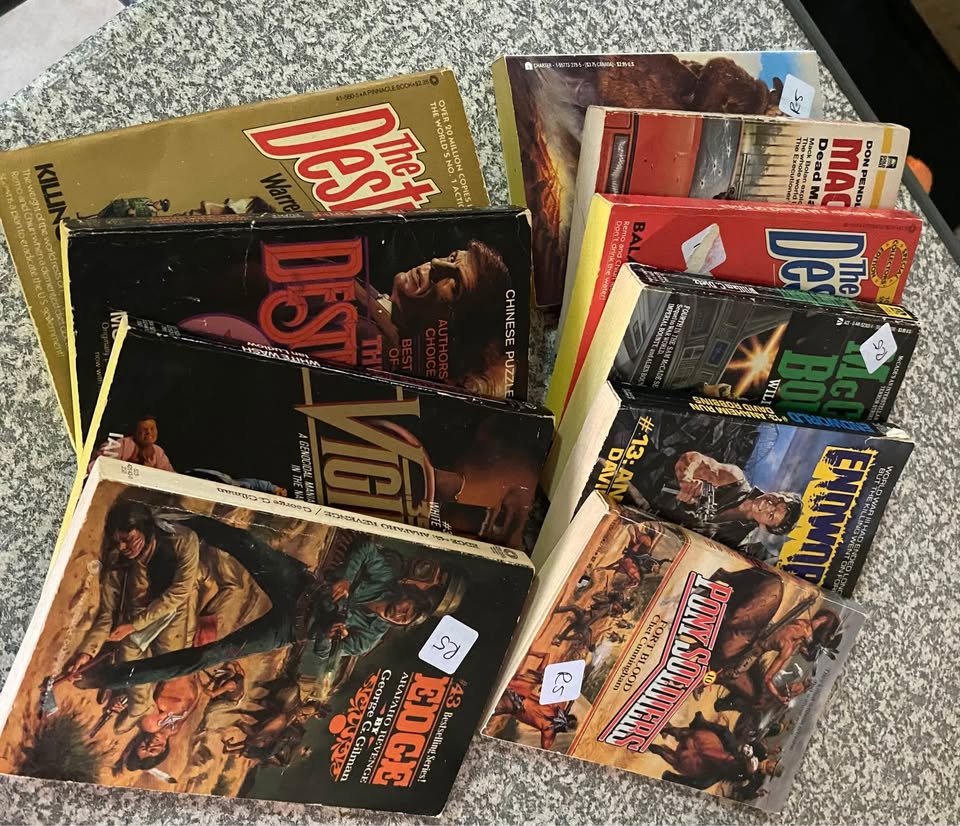 Ten collectors edition softcover books - reading books: Destroyer, Edge, Pony Soldiers