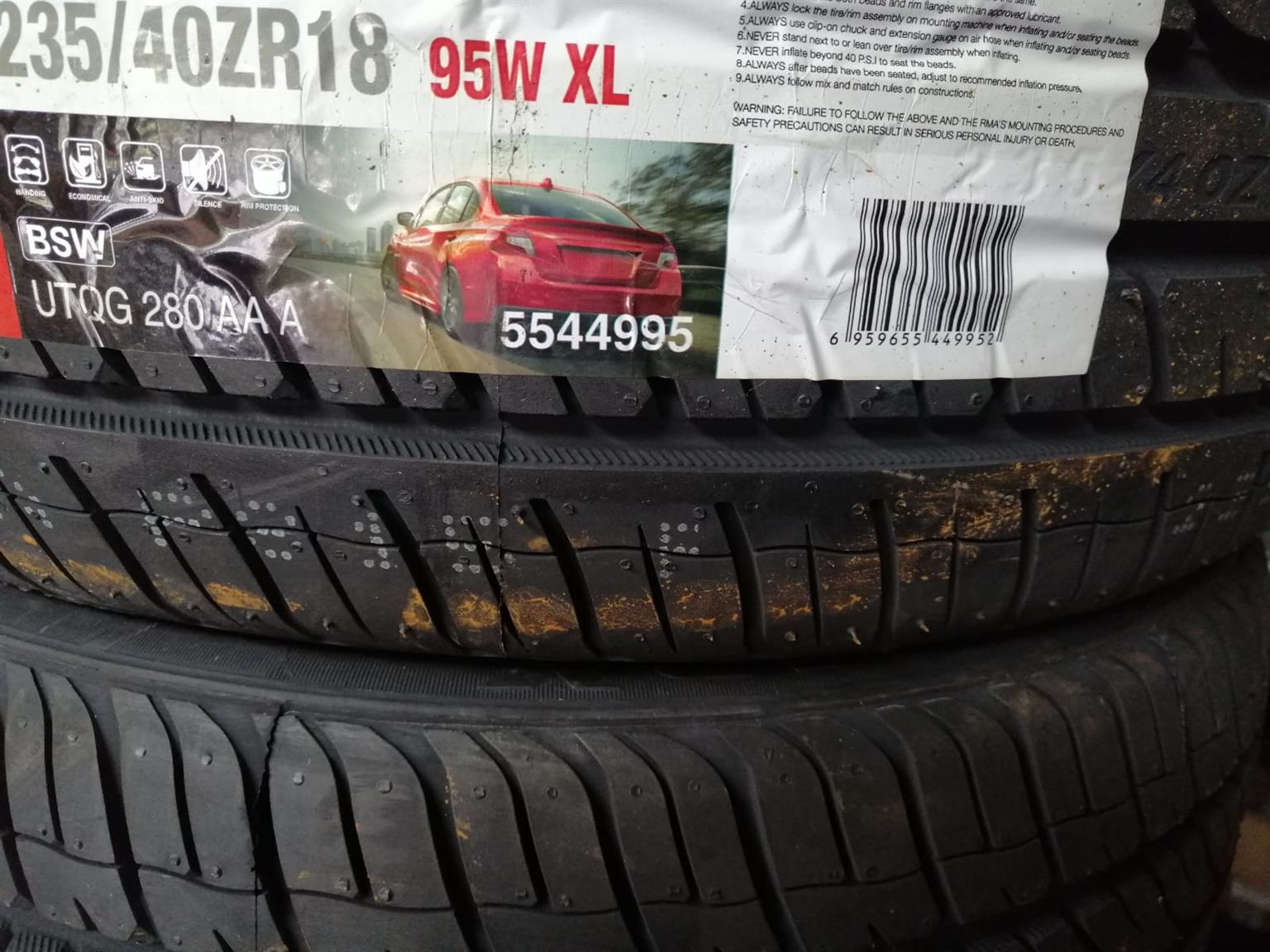 Tyres. NEW 235/40/18