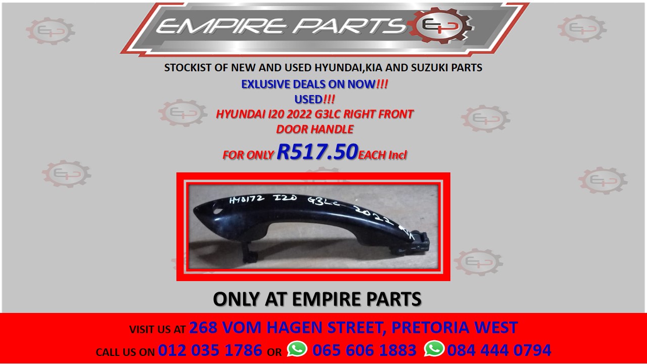 HYUNDAI I20 2022 G3LC RIGHT FRONT DOOR HANDLE - Private Seller