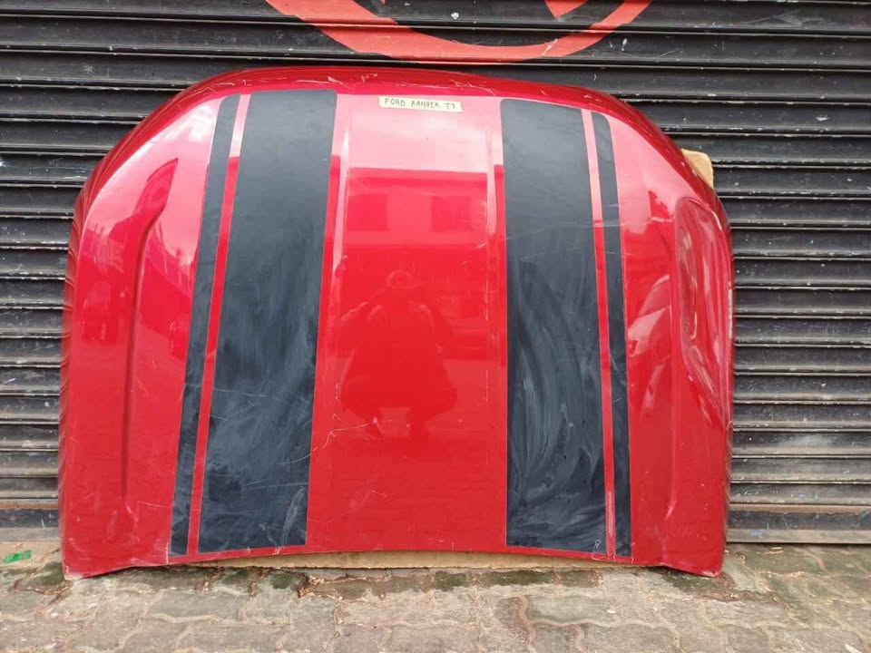 FORD RANGER T7 BONNET (RED) WITH BLACK STRIPES FOR SALE - Private Seller FORD RANGER T7 BONNET (RED) WITH BLACK STRIPES FOR SALE - Private Seller