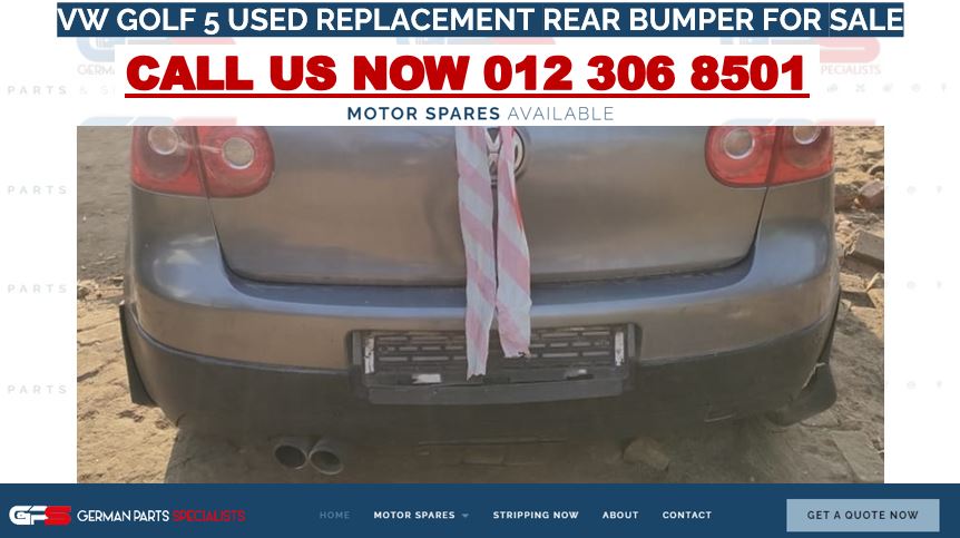 VW GOLF 5 USED REPLACEMENT REAR BUMPER FOR SALE - Private Seller VW GOLF 5 USED REPLACEMENT REAR BUMPER FOR SALE - Private Seller