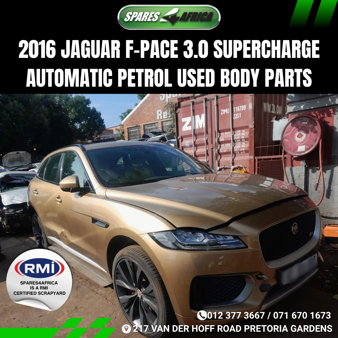 2016 JAGUAR F-PACE 3.0 SUPERCHARGED AUTOMATIC PETROL – FOR STRIPPING - Private Seller 2016 JAGUAR F-PACE 3.0 SUPERCHARGED AUTOMATIC PETROL – FOR STRIPPING - Private Seller