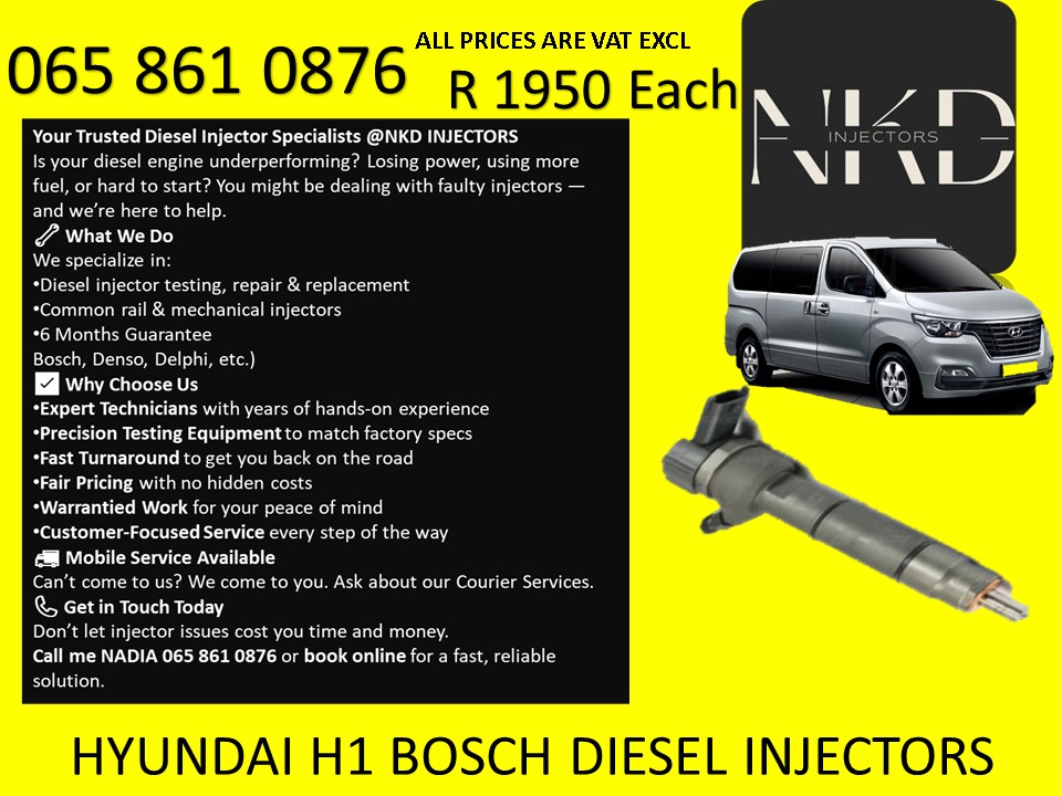 HYUNDAI H1 BOSCH DIESEL INJECTORS FOR SALE OR RECON - Private Seller HYUNDAI H1 BOSCH DIESEL INJECTORS FOR SALE OR RECON - Private Seller