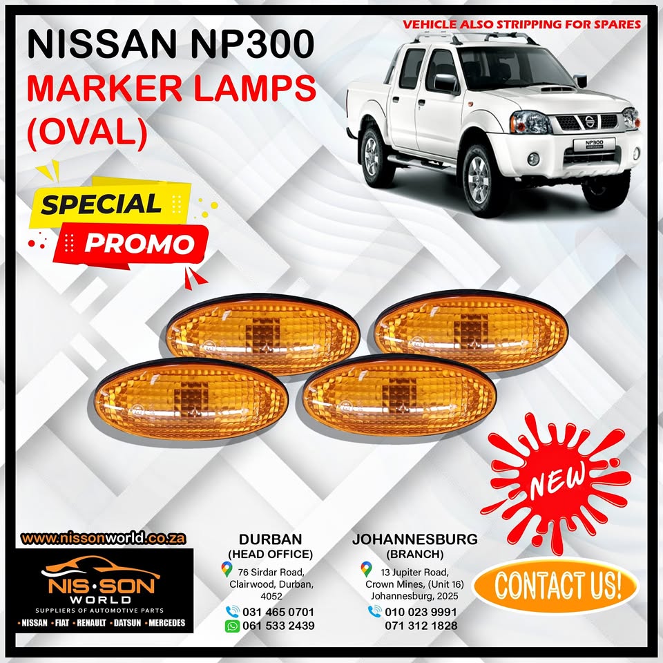 NISSAN NP300 MARKER LAMPS (OVAL) - Private Seller NISSAN NP300 MARKER LAMPS (OVAL) - Private Seller