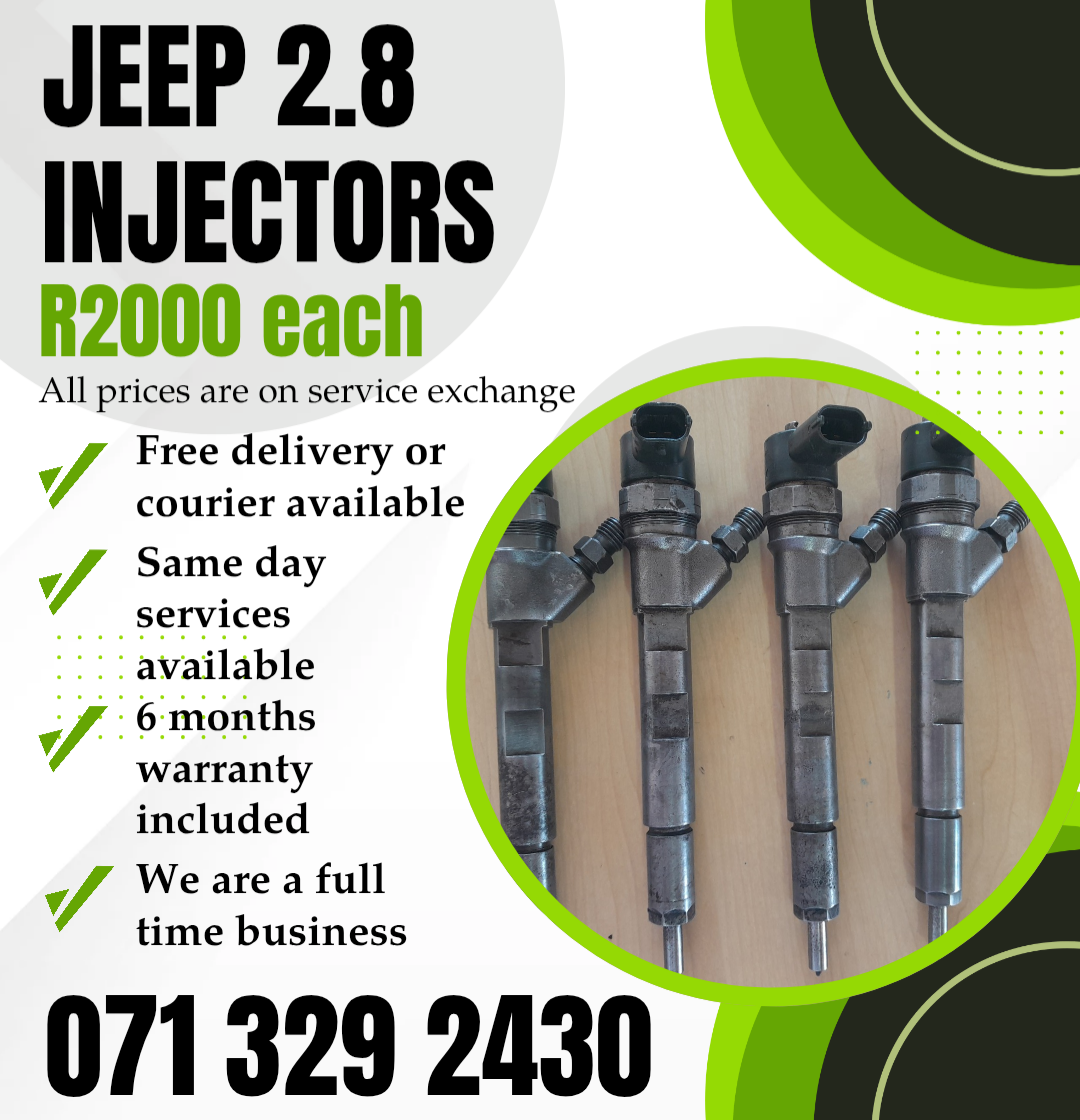 JEEP 2.8 DIESEL INJECTORS FOR SALE WITH WARRANTY