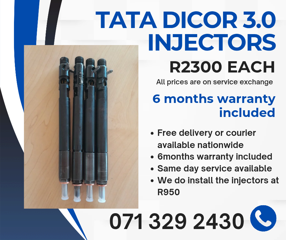 TATA DICOR 3.0 INJECTORS FOR SALE WITH WARRANTY - Private Seller TATA DICOR 3.0 INJECTORS FOR SALE WITH WARRANTY - Private Seller
