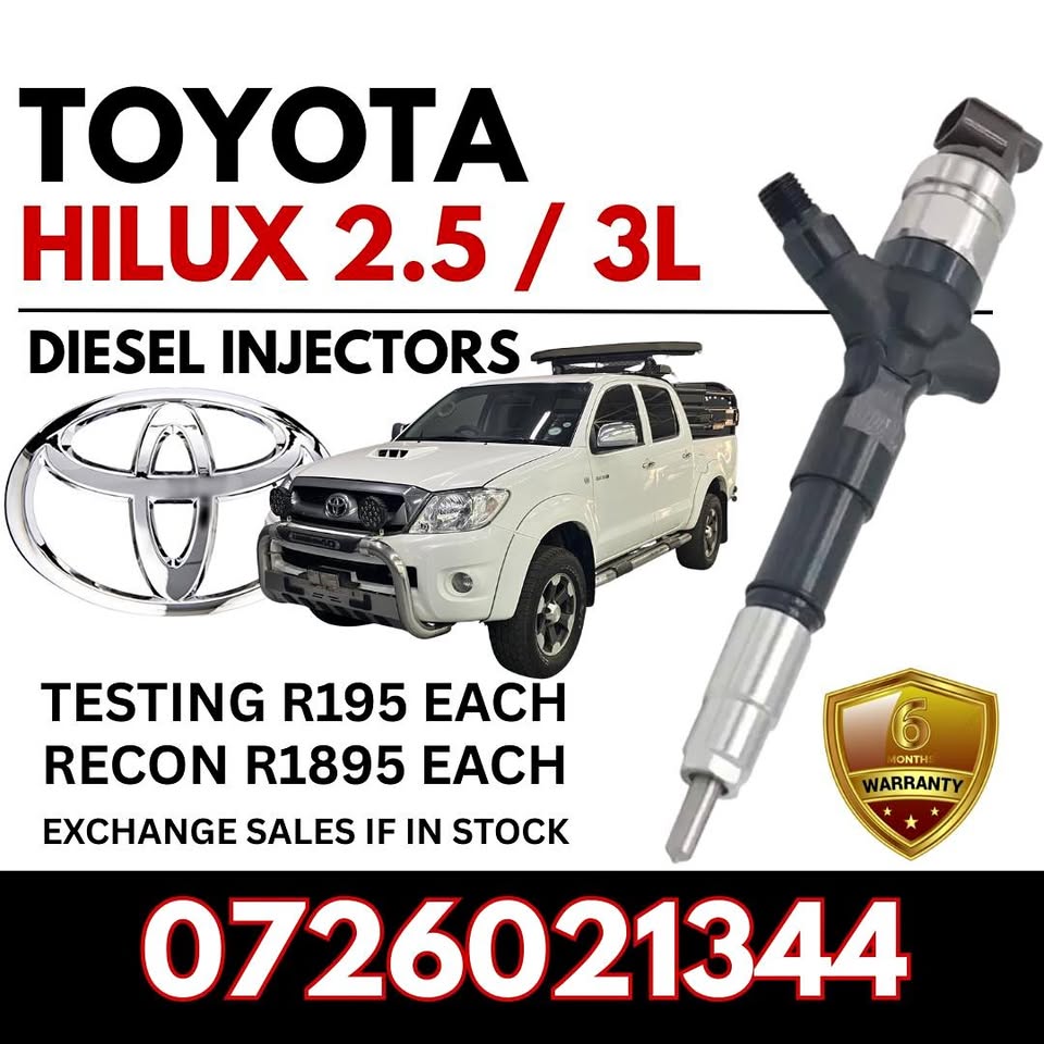 Toyota Hilux 2.5 / 3L diesel injectors for sale