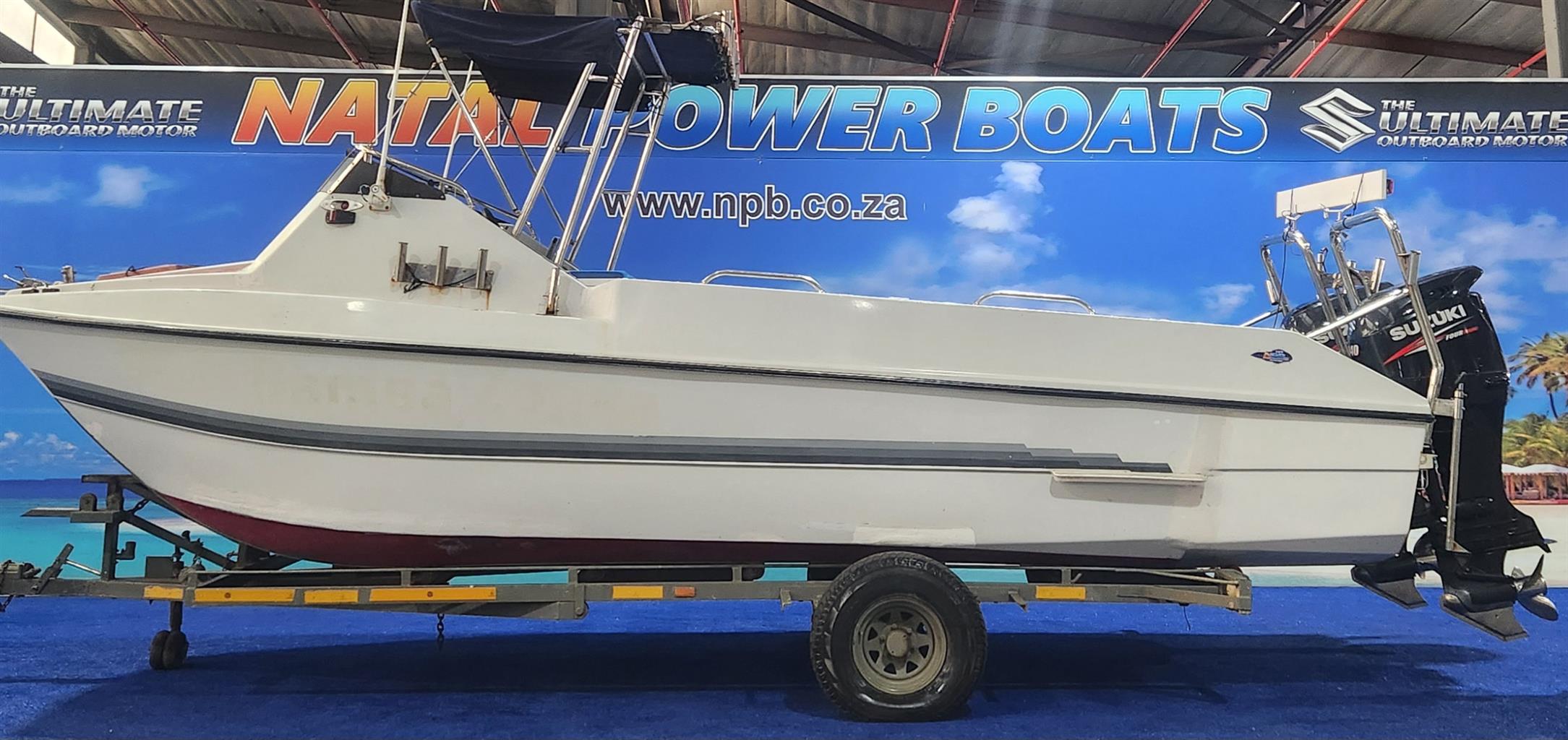 TOMCAT 22 FT ON TRAILER 2 X 140 SUZUKI 4 STROKES 1400 HOURS