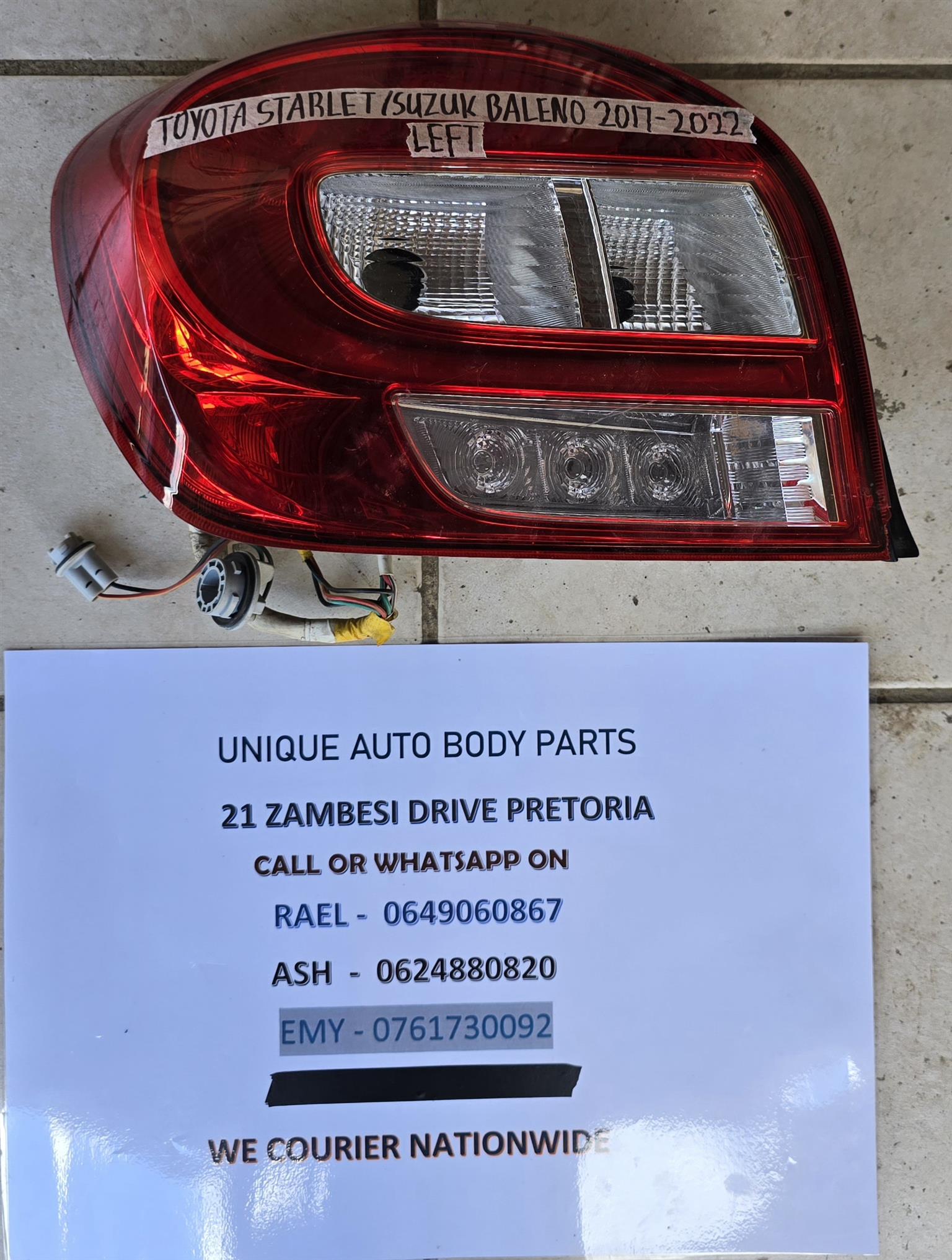 Genuine Toyota Starlet & Original Suzuki Baleno 2017 – 2022 Left Tail Light Genuine Toyota Starlet & Original Suzuki Baleno 2017 – 2022 Left Tail Light