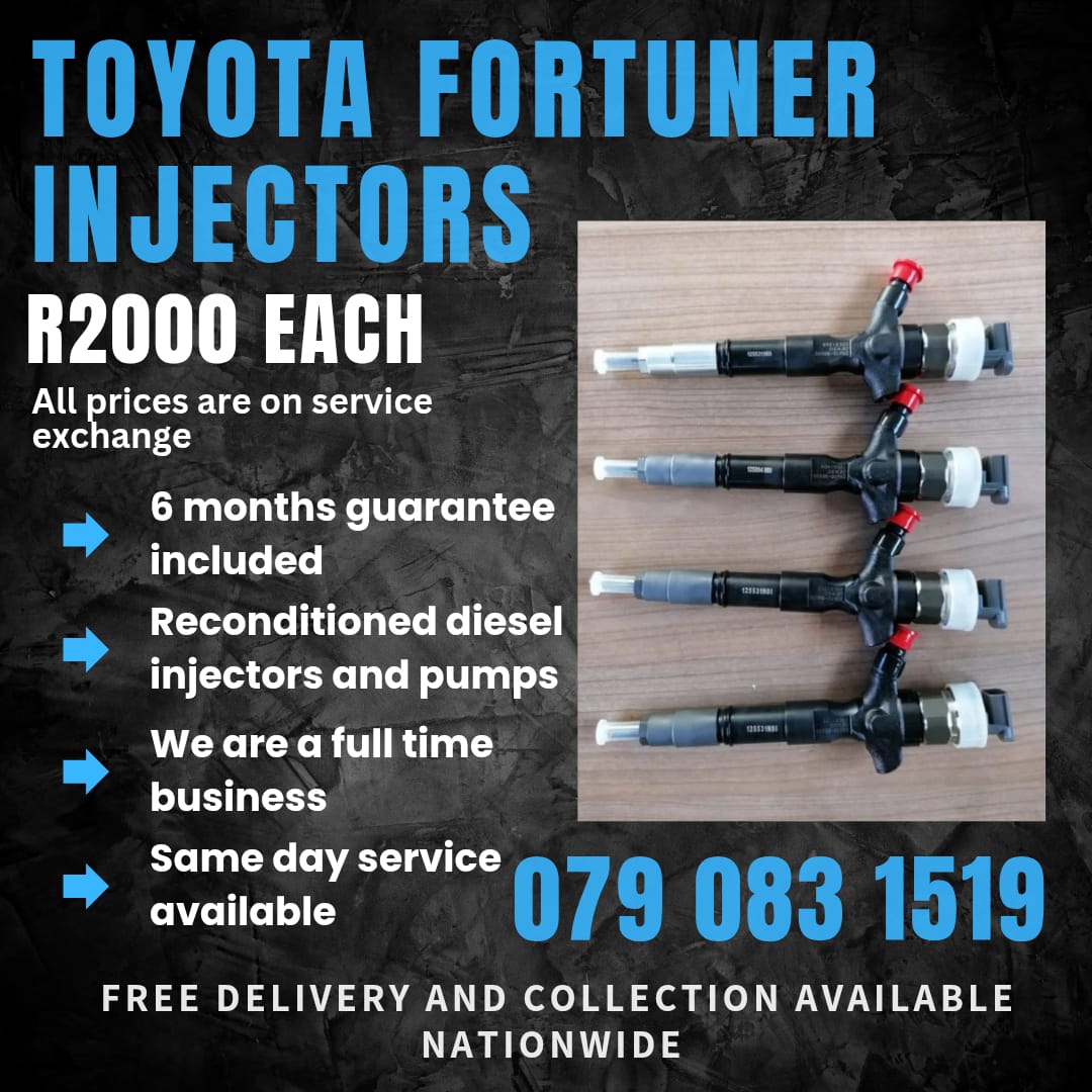 TOYOTA FORTUNER INJECTORS FOR SALE WITH WARRANTY INCLUDED - Private Seller TOYOTA FORTUNER INJECTORS FOR SALE WITH WARRANTY INCLUDED - Private Seller