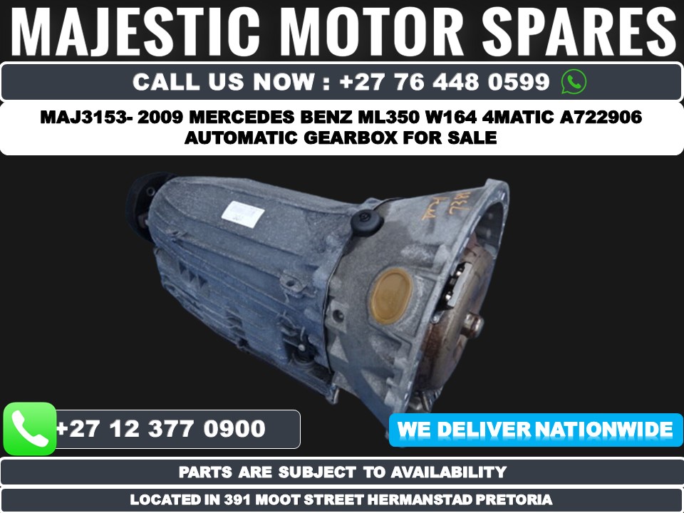 MAJ-3153- 2009 Mercedes Benz ML350 M272 4matic automatic gearbox - Private Seller MAJ-3153- 2009 Mercedes Benz ML350 M272 4matic automatic gearbox - Private Seller
