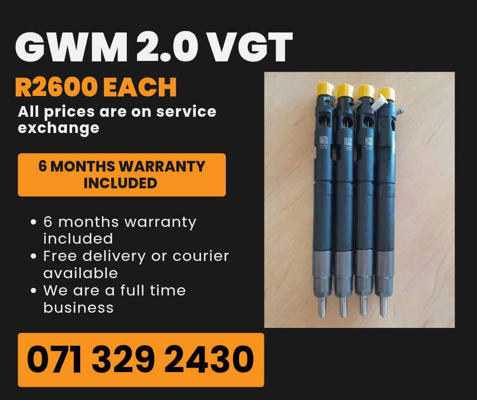 GWM 2.0 vgt INJECTORS FOR SALE WITH WARRANTY - Private Seller GWM 2.0 vgt INJECTORS FOR SALE WITH WARRANTY - Private Seller