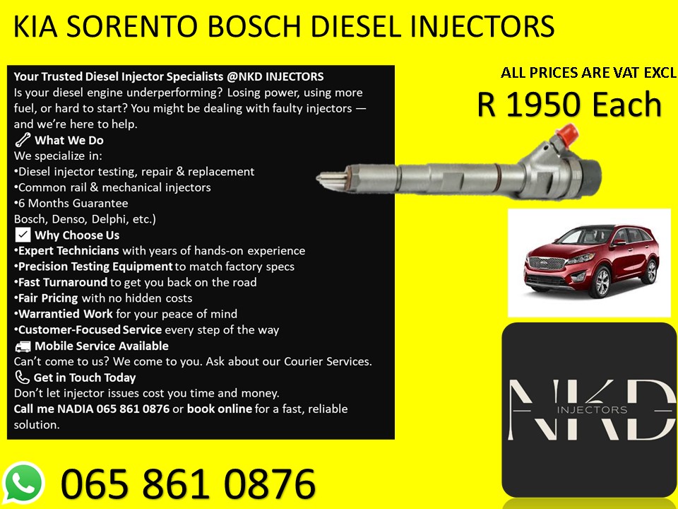 KIA SORENTO DIESEL INJECTORS FOR SALE - Private Seller KIA SORENTO DIESEL INJECTORS FOR SALE - Private Seller