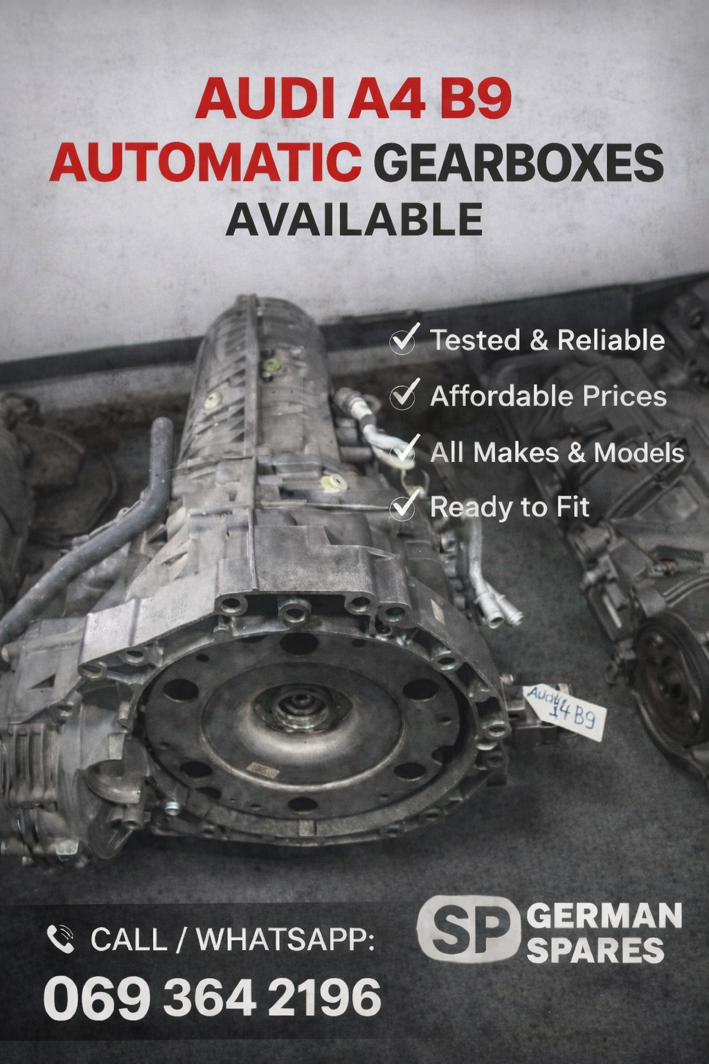 AUDI A4 B9 AUTOMATIC GEARBOX AVAILABLE - Private Seller AUDI A4 B9 AUTOMATIC GEARBOX AVAILABLE - Private Seller