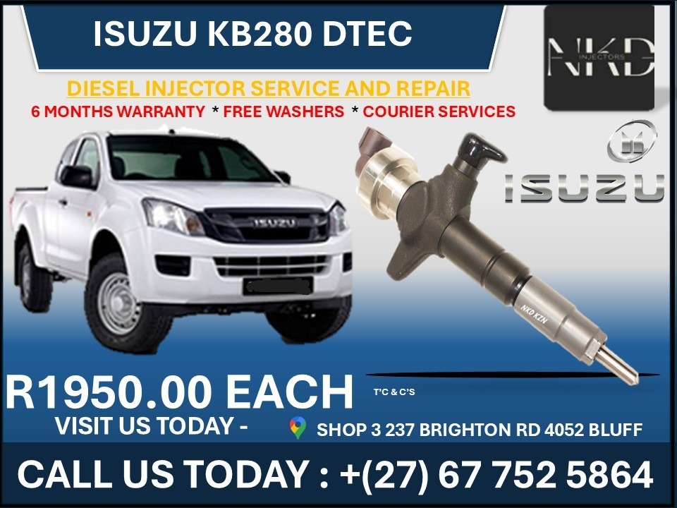 Isuzu KB280 Dtec Diesel injectors - Private Seller Isuzu KB280 Dtec Diesel injectors - Private Seller