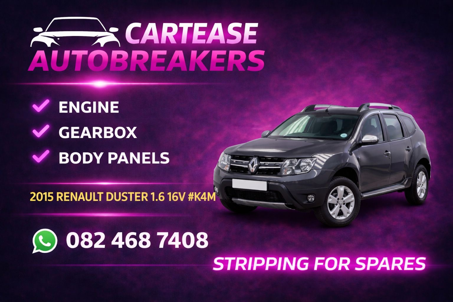 2015 Renault Duster 1.6 16V #K4M Stripping For Spares!!! - Private Seller 2015 Renault Duster 1.6 16V #K4M Stripping For Spares!!! - Private Seller