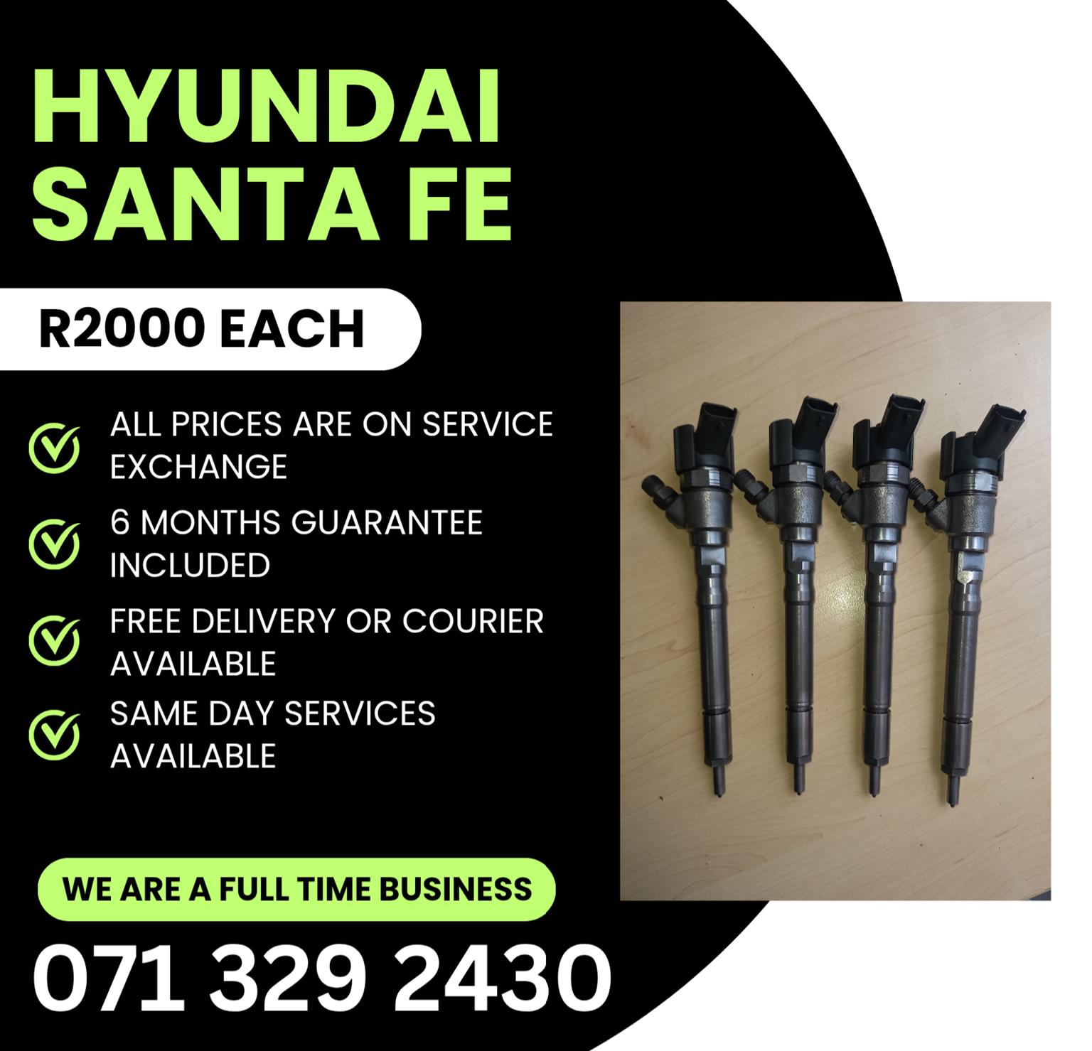 HYUNDAI SANTA FE INJECTORS FOR SALE WITH WARRANTY - Private Seller HYUNDAI SANTA FE INJECTORS FOR SALE WITH WARRANTY - Private Seller