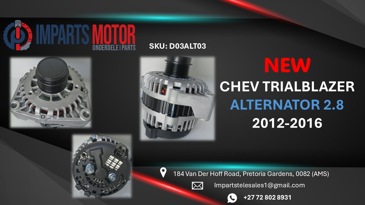 CHEV TRIALBLAZER ALTERNATOR 2.8 (2012-2016) FOR SALE!!!! - Private Seller CHEV TRIALBLAZER ALTERNATOR 2.8 (2012-2016) FOR SALE!!!! - Private Seller