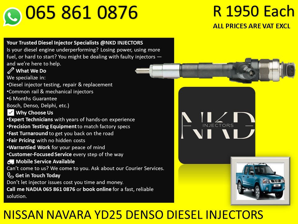 NAVARA NISSAN DIESEL INJECTORS FOR SALE OR RECON - Private Seller NAVARA NISSAN DIESEL INJECTORS FOR SALE OR RECON - Private Seller