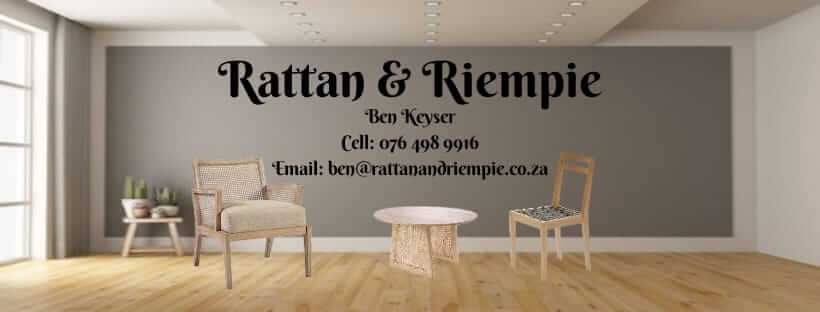 Rattan, white riempie PROMO