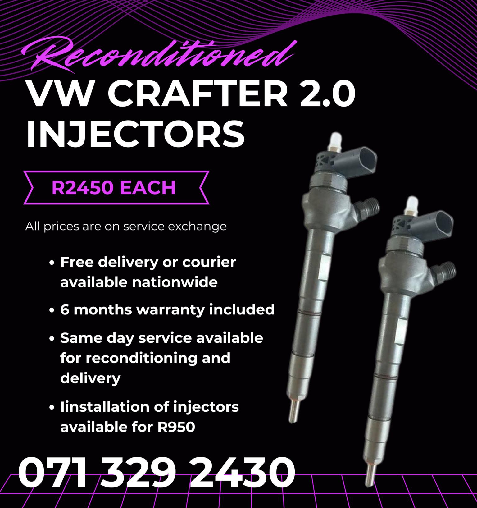 VW CRAFTER 2.0 INJECTORS FOR SALE WITH WARRANTY - Private Seller VW CRAFTER 2.0 INJECTORS FOR SALE WITH WARRANTY - Private Seller
