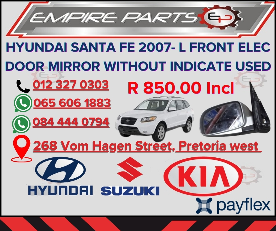 HYUNDAI SANTA FE 2007- LEFT FRONT ELECTRIC DOOR MIRROR WITHOUT INDICATE - Private Seller HYUNDAI SANTA FE 2007- LEFT FRONT ELECTRIC DOOR MIRROR WITHOUT INDICATE - Private Seller