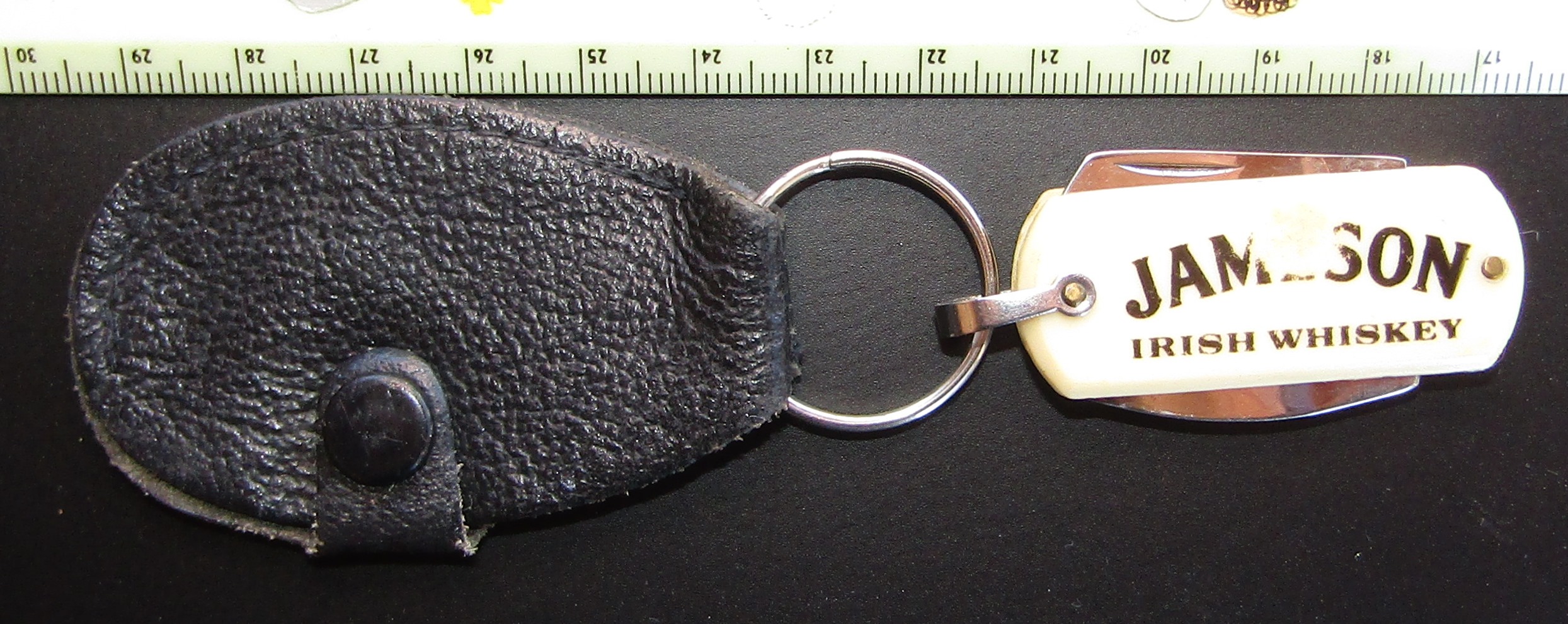 Jameson Irish Whiskey - Pocket-knife with Leather Key Ring Cover