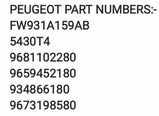Peugeot TPMS tyre pressure monitor sensors - Private Seller