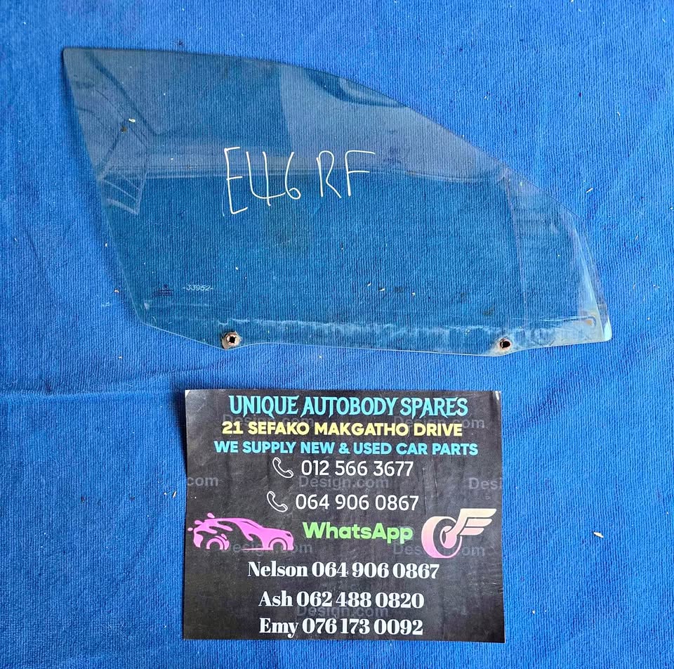 BMW E46 Right Front Door Window Glass