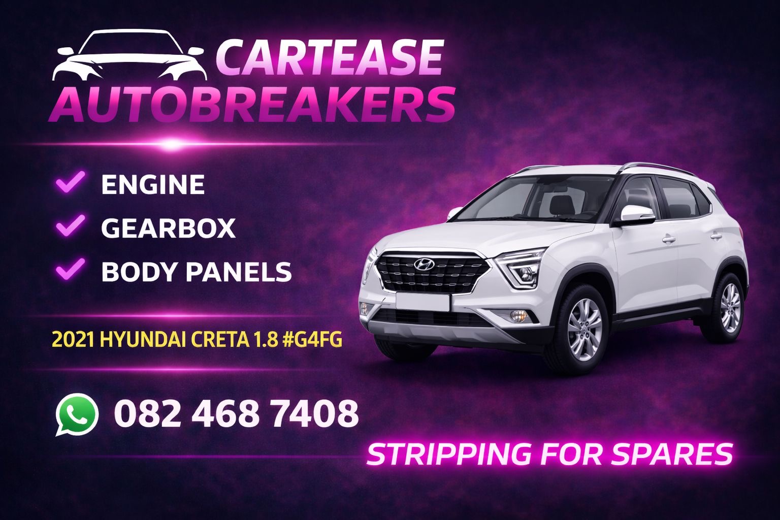 2021 Hyundai Creta 1.8 #G4FG Stripping For Spares!!! - Private Seller 2021 Hyundai Creta 1.8 #G4FG Stripping For Spares!!! - Private Seller