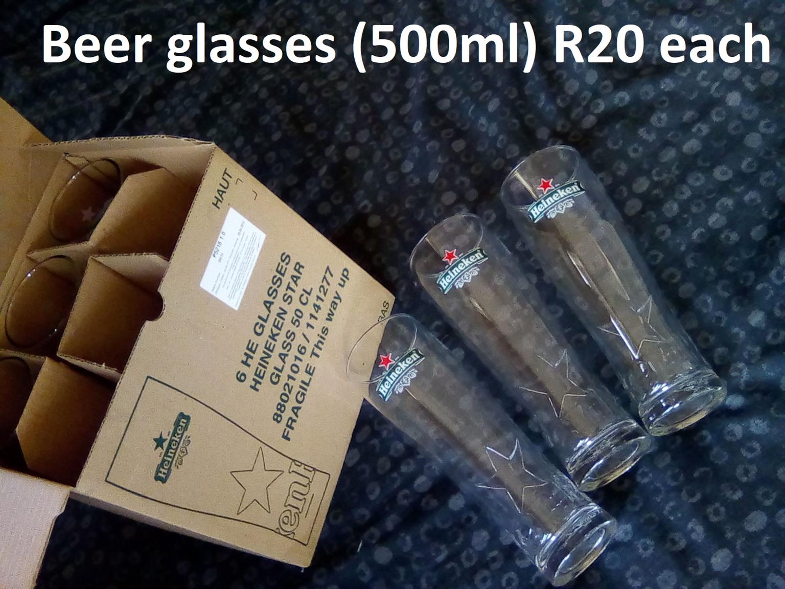 Beer Glasses (brand new) (500ml)