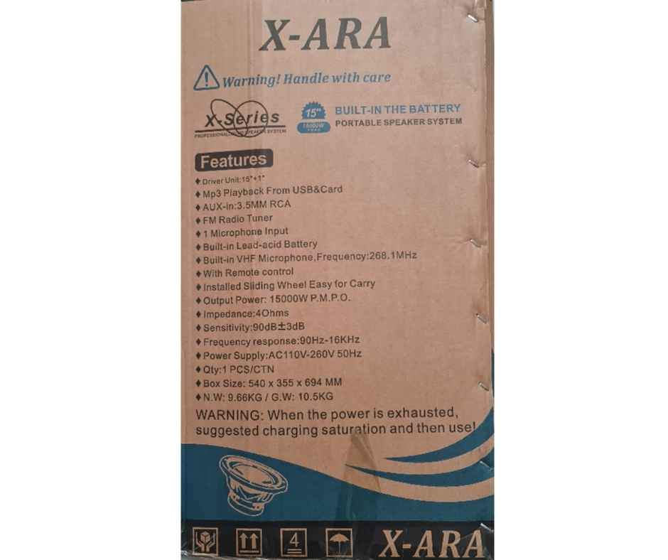 15" Omega Bluetooth Rechargeable Speaker,  New with warranty and FREE DELIVERY