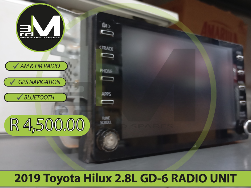 2019 Toyota Hilux 2.8L GD 6 RADIO UNIT  MV0792 - Private Seller
