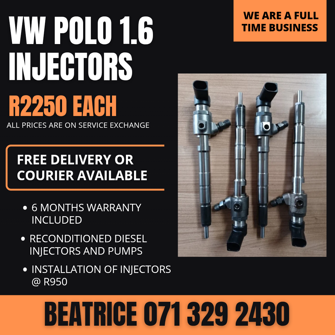 VW POLO 1.6 INJECTORS FOR SALE WITH WARRANTY - Private Seller VW POLO 1.6 INJECTORS FOR SALE WITH WARRANTY - Private Seller