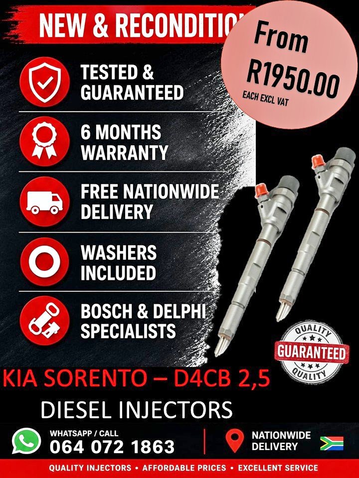 KIA SORENTO - DIESEL INJECTORS SOLUTIONS ON RECON PARTS - Private Seller KIA SORENTO - DIESEL INJECTORS SOLUTIONS ON RECON PARTS - Private Seller