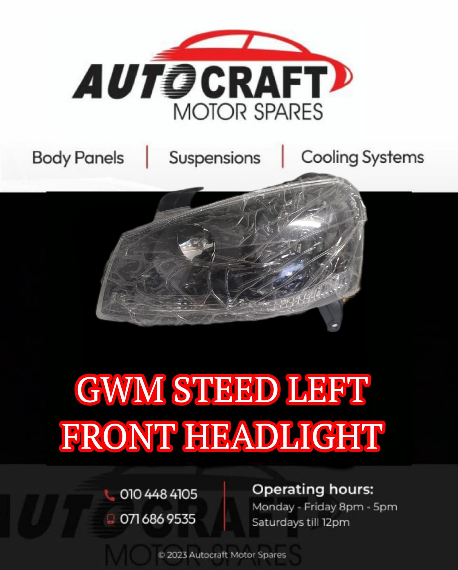 GWM Steed left front headlight - Private Seller