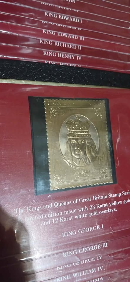 Golden stamps, queens off Britain