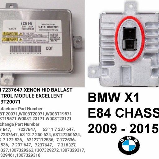 BMW X1 E84 headlight ballast control module BMW X1 E84 headlight ballast control module