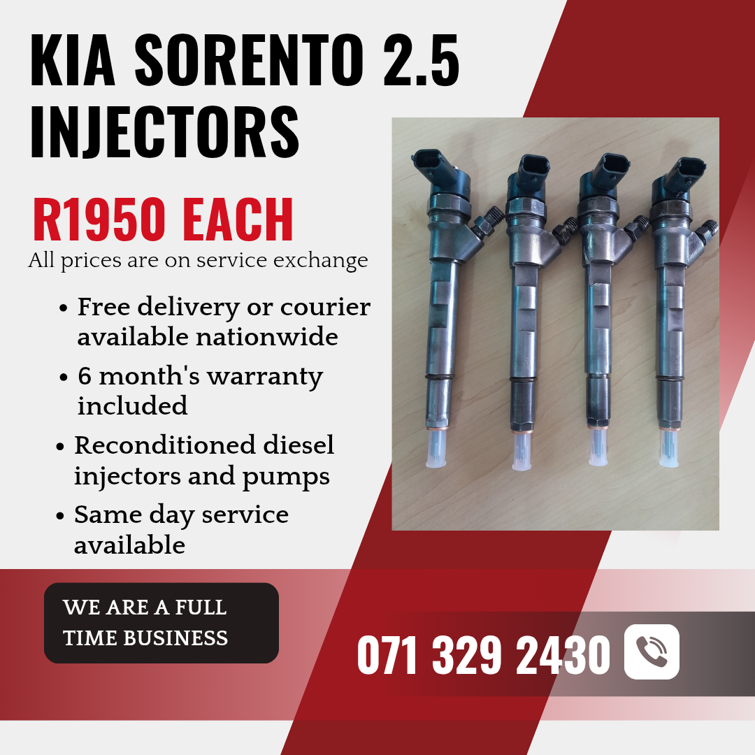 KIA SORENTO 2.5 INJECTORS FOR SALE WITH WARRANTY INCLUDED - Private Seller KIA SORENTO 2.5 INJECTORS FOR SALE WITH WARRANTY INCLUDED - Private Seller