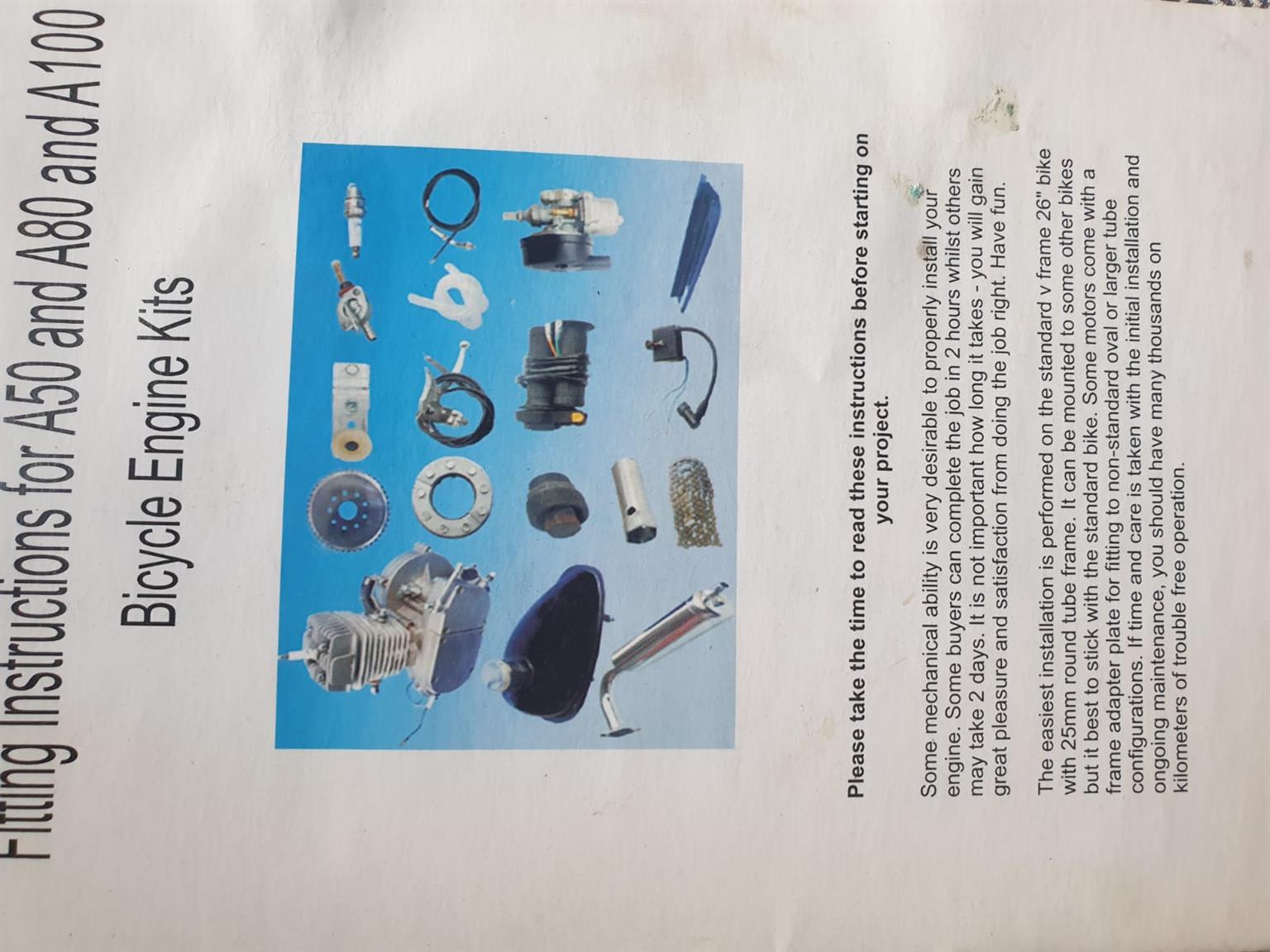 Bicycle Engine conversion kit, 80cc 2-stroke motor