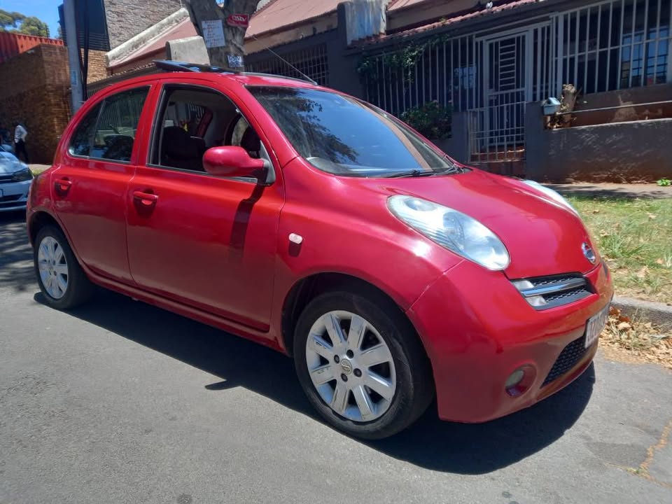 2008 NISSAN MICRA 1.2 PETROL,  MANUAL TRANSMISSION, MAROON COLOR, MILEAGE