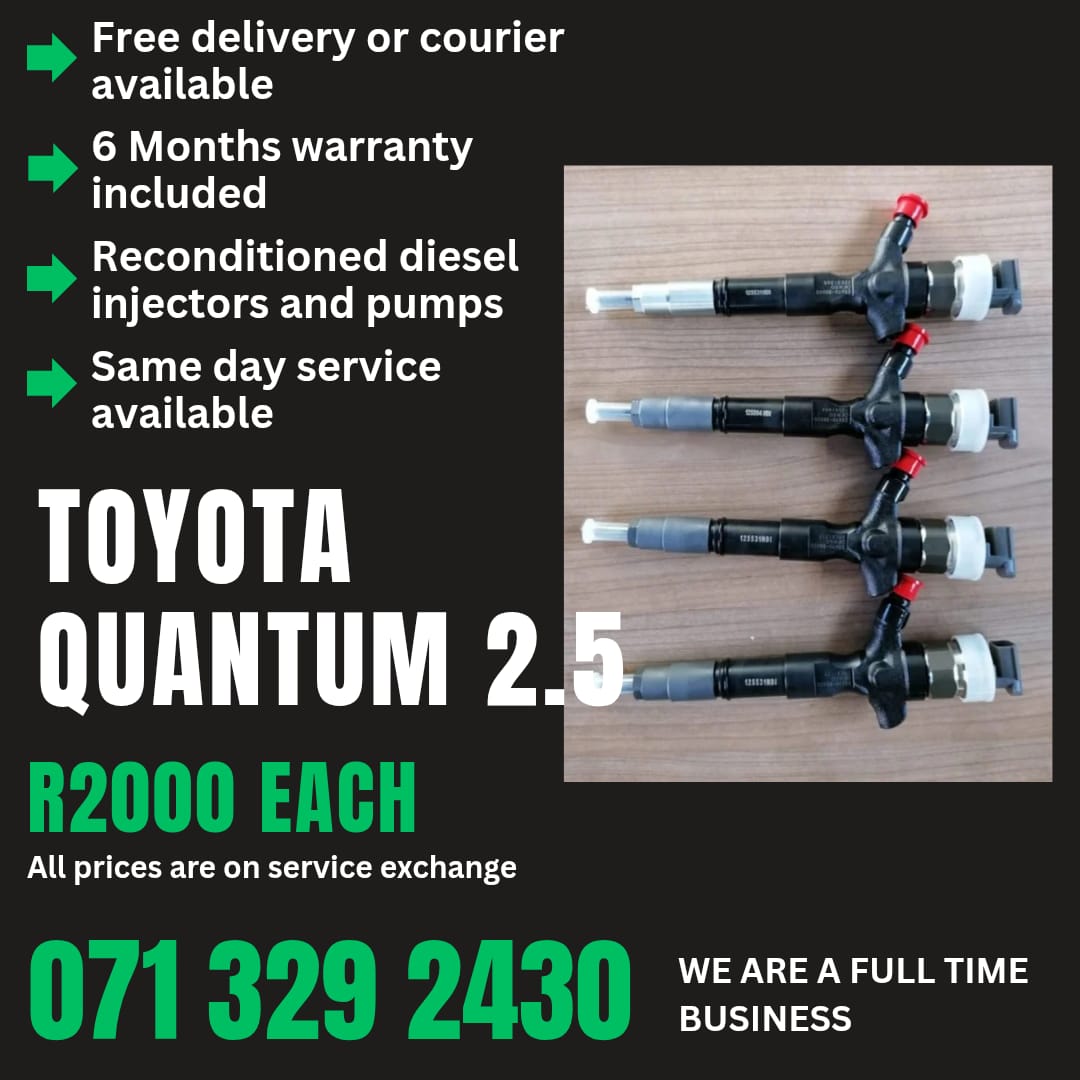 TOYOTA QUANTUM 2.5 INJECTORS FOR SALE WITH WARRANTY - Private Seller TOYOTA QUANTUM 2.5 INJECTORS FOR SALE WITH WARRANTY - Private Seller