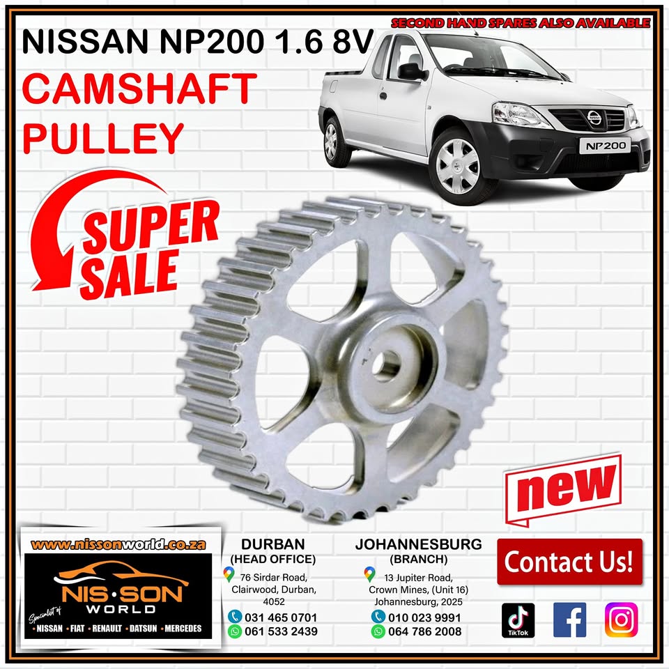 NISSAN NP200 1.6 8V CAMSHAFT PULLEY