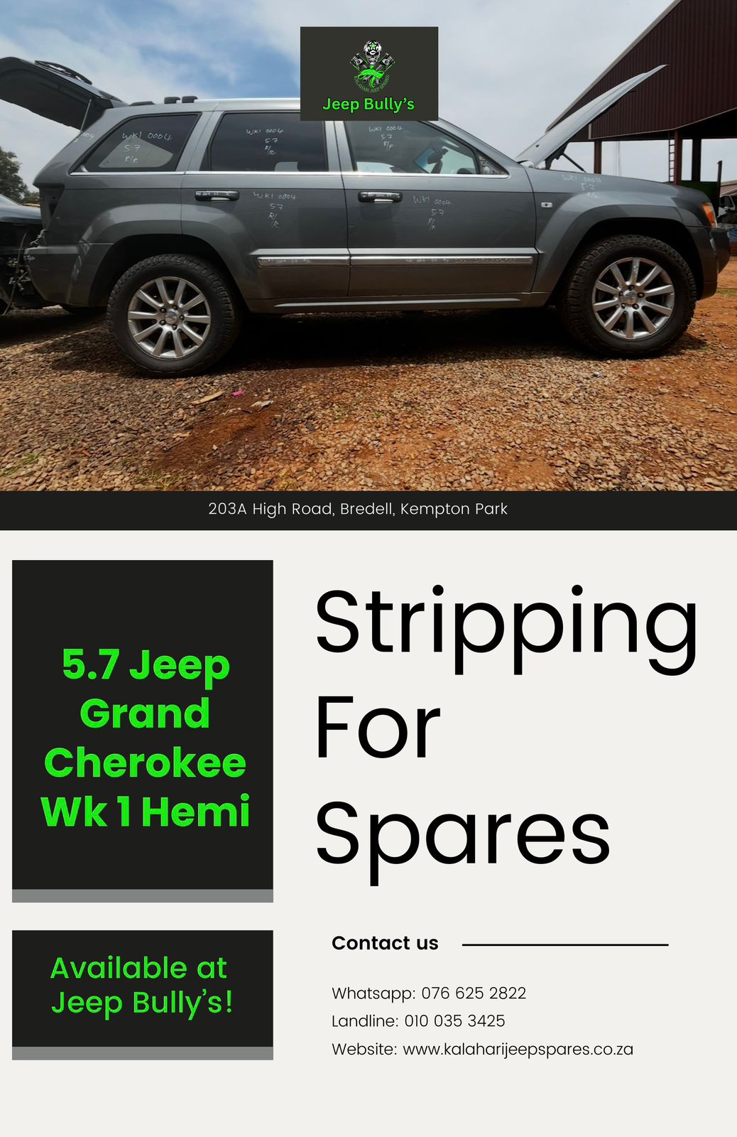 5.7 Jeep Grand Cherokee Wk1 Hemi Spare Parts Now Available - Private Seller 5.7 Jeep Grand Cherokee Wk1 Hemi Spare Parts Now Available - Private Seller
